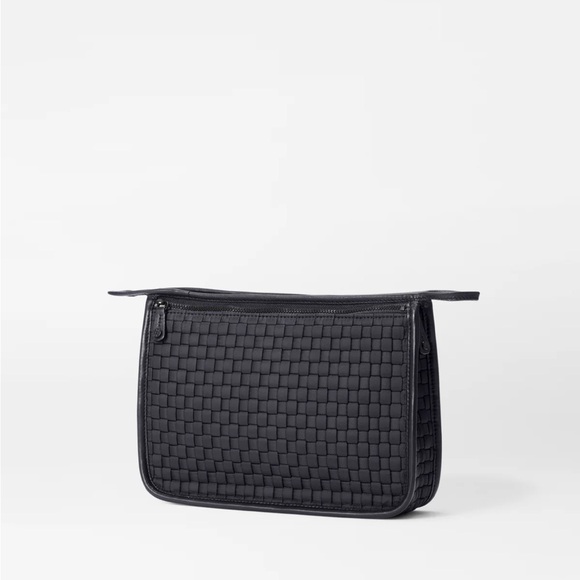 MZ Wallace Woven Metro Clutch in Black